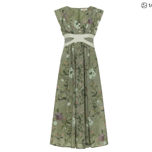 Anna Cate Dresses & Skirts - Anna Cate Adele Cutout Green Floral Maxi